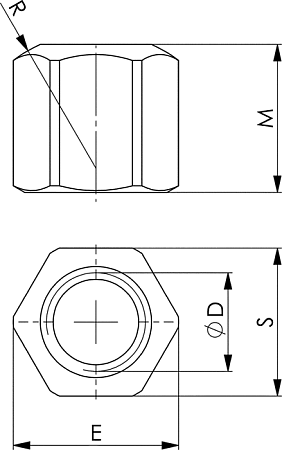 Шестигранные гайки DIN 6330B